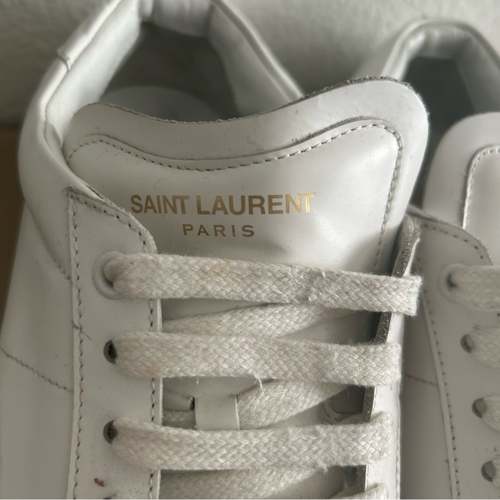 Saint Laurent Andy sneakers in white leather - Picture 9 of 10